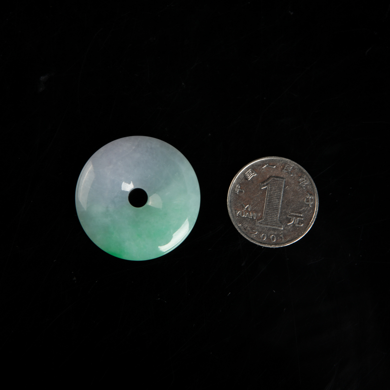 天然翡翠平安扣吊坠-红掌柜