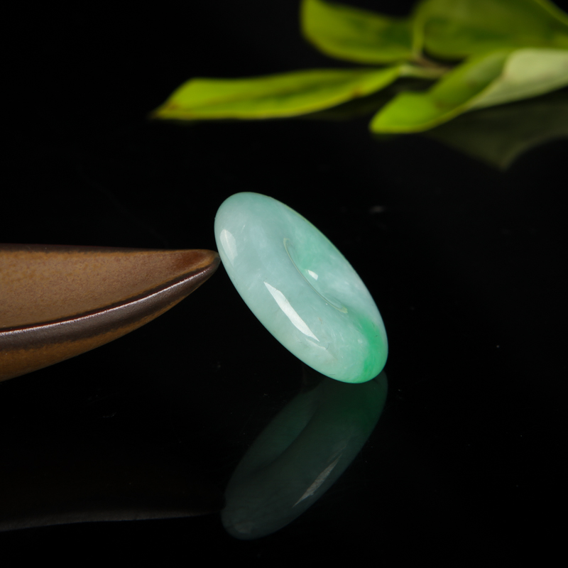 飘翠翡翠平安扣吊坠-红掌柜