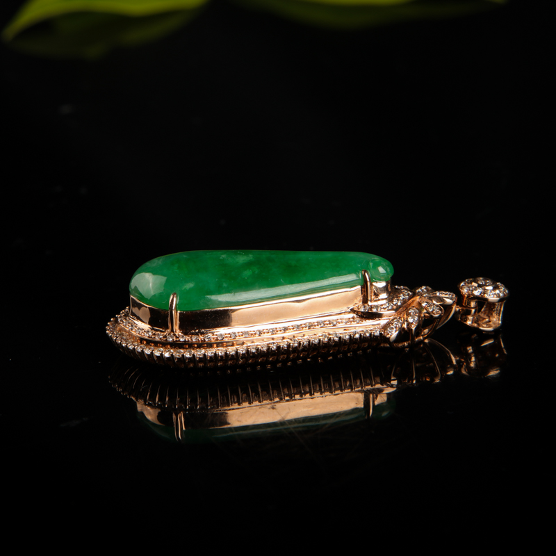 豆种翡翠福瓜吊坠-红掌柜