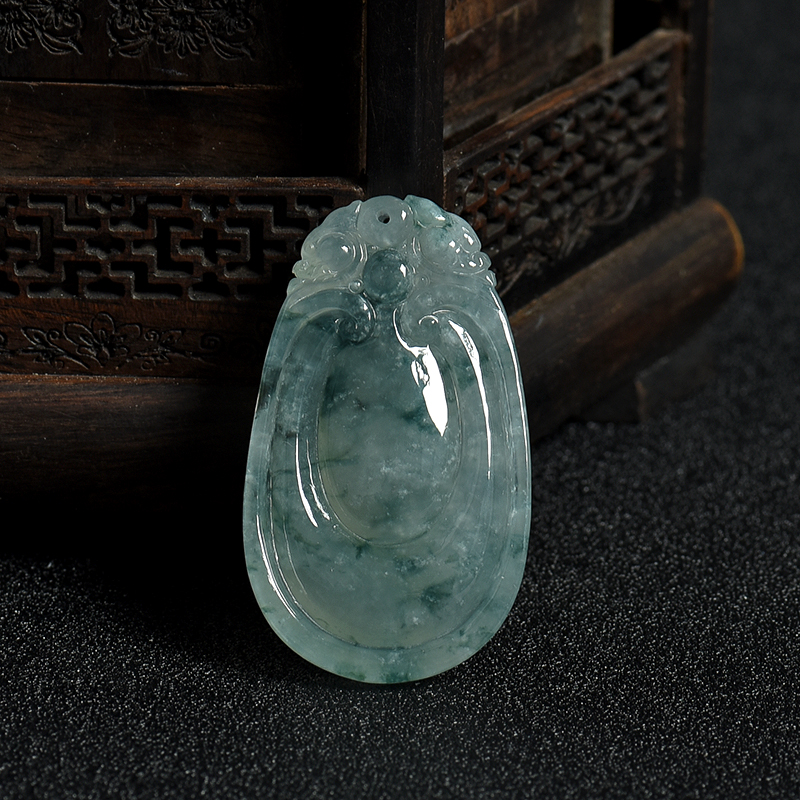 飘花翡翠福在眼前吊坠-红掌柜