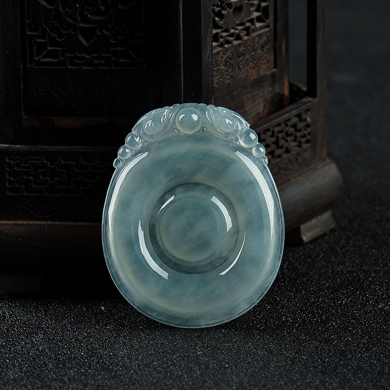 糯冰种翡翠福贝吊坠-红掌柜