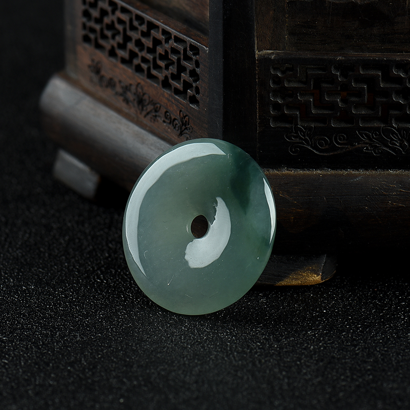 翡翠平安扣吊坠-红掌柜