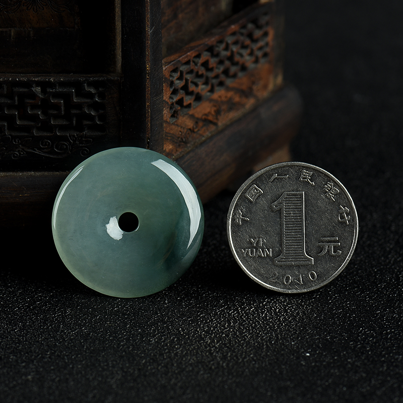 天然缅甸翡翠平安扣吊坠-红掌柜