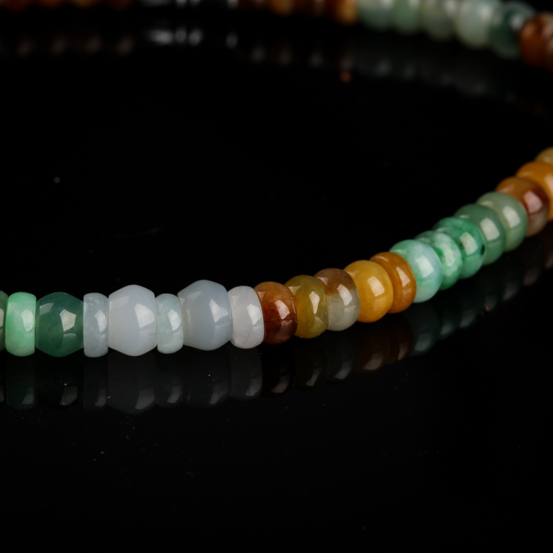 天然糯种福禄寿翡翠项链-红掌柜