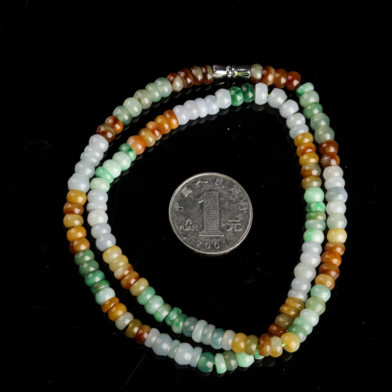 天然糯种福禄寿翡翠项链-红掌柜