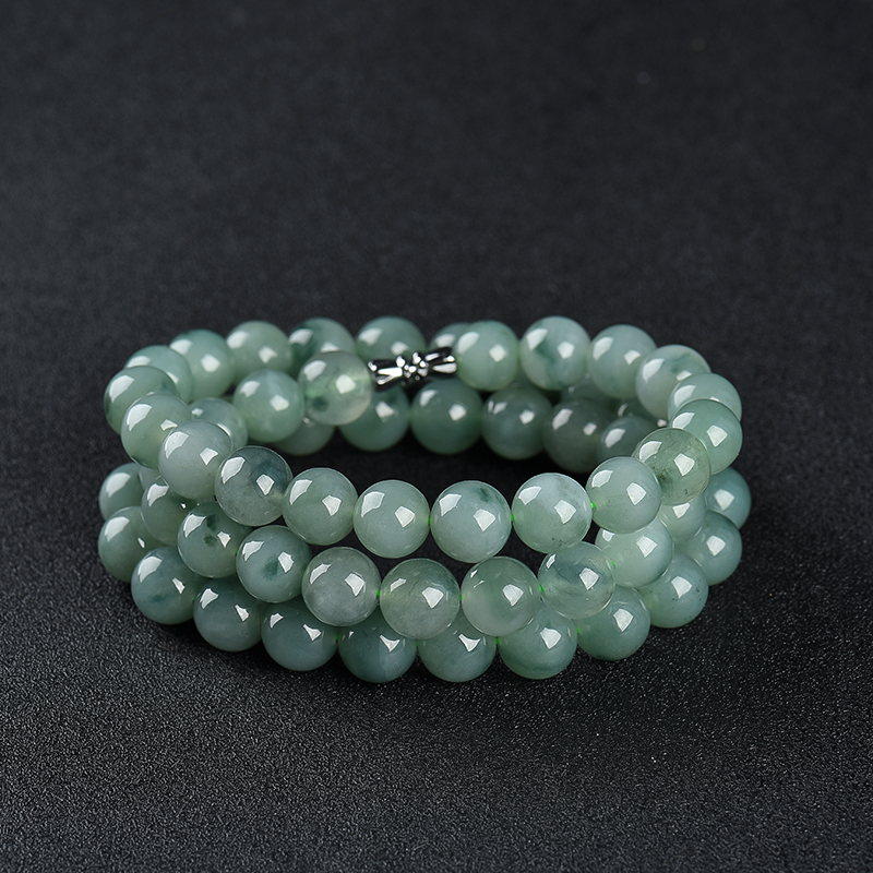 灰绿翡翠项链-红掌柜