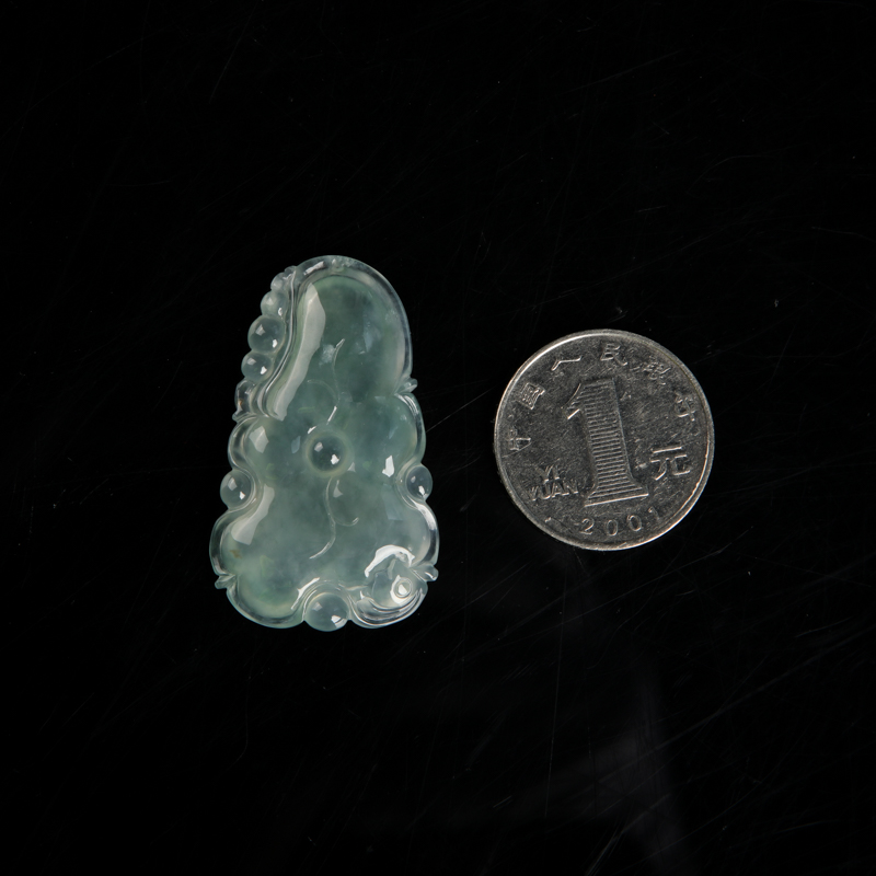 翡翠和和美美吊坠-红掌柜