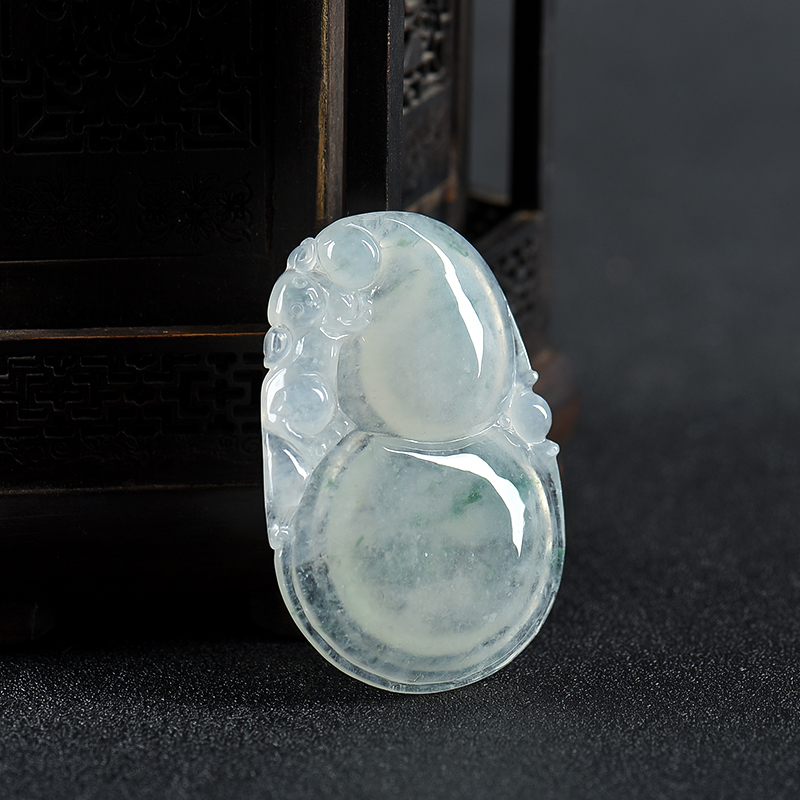 飘花翡翠福禄寿吊坠-红掌柜