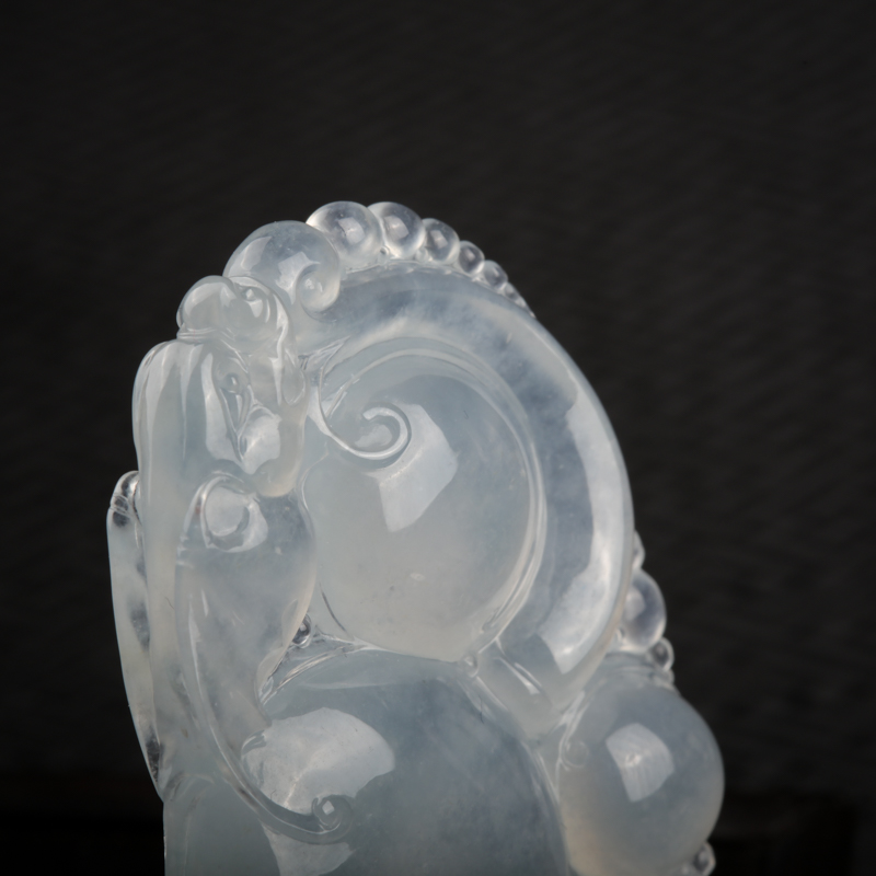 缅甸冰种翡翠福禄寿吊坠-红掌柜