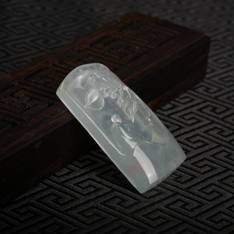 翡翠悟道吊坠-红掌柜