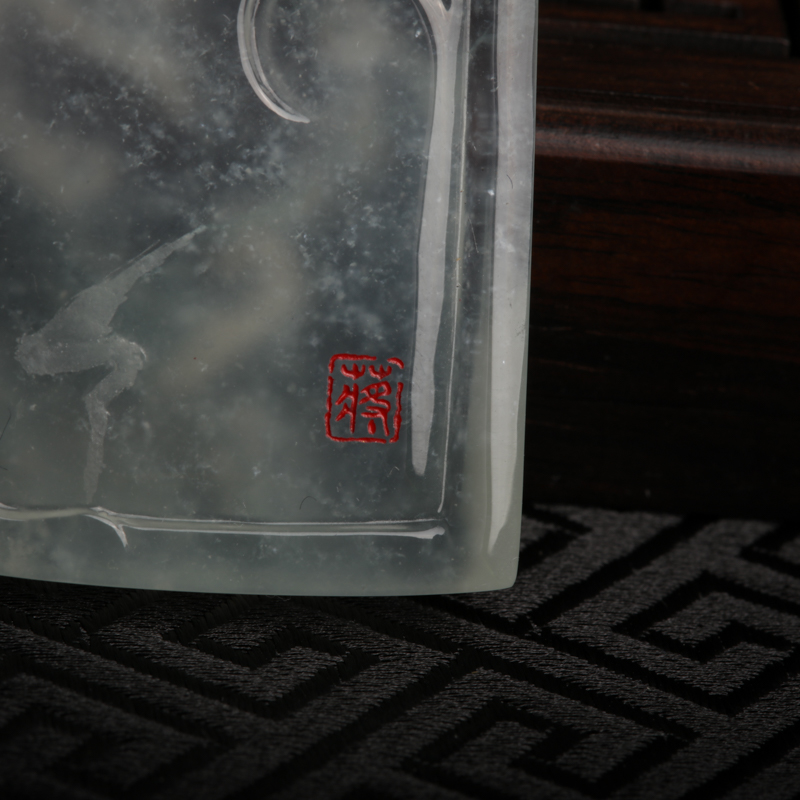 缅甸翡翠悟道吊坠-红掌柜