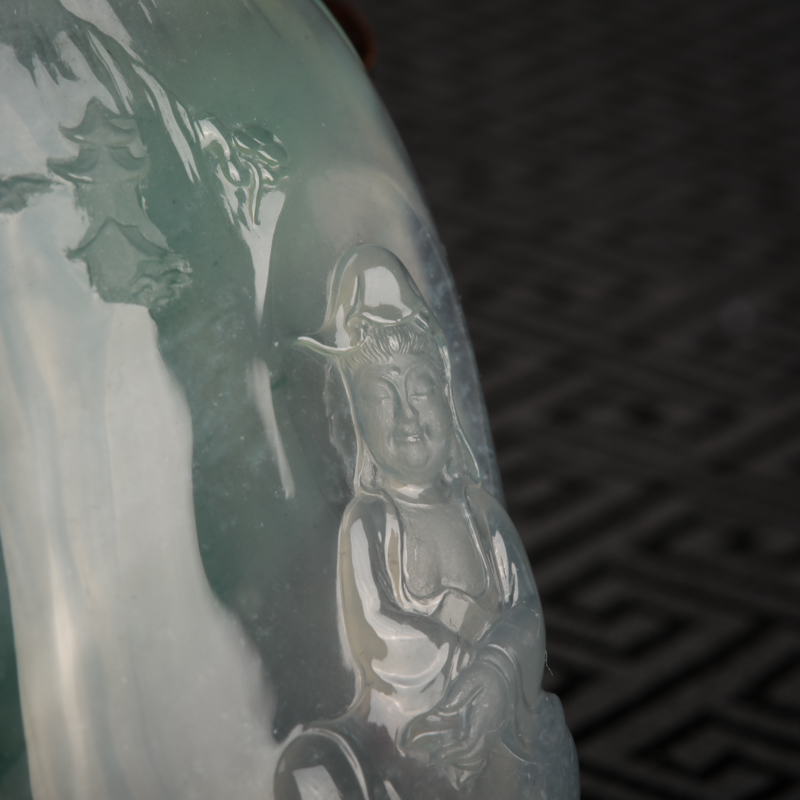 缅甸翡翠观音吊坠-红掌柜