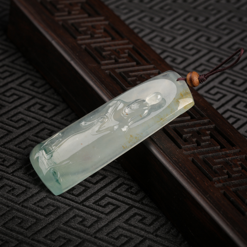 翡翠悟道吊坠-红掌柜