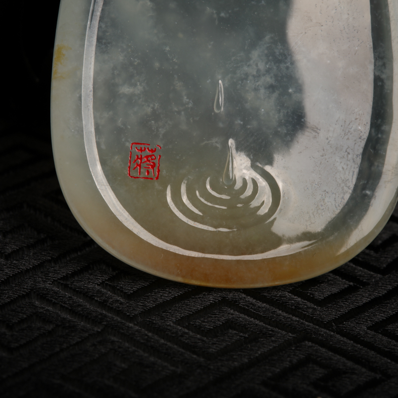 天然翡翠大日如来吊坠-红掌柜