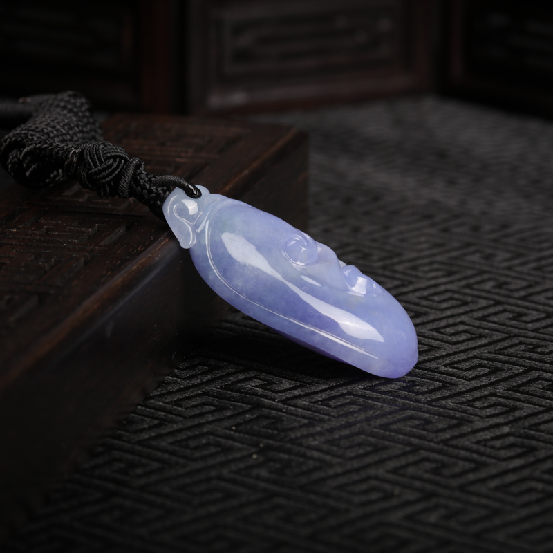 紫罗兰翡翠如意吊坠-红掌柜