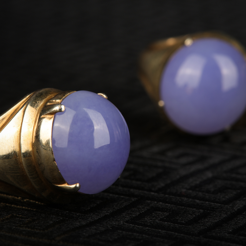 缅甸天然糯种翡翠戒面-红掌柜