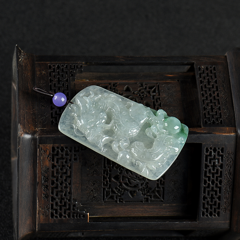 缅甸天然糯种飘花翡翠-红掌柜