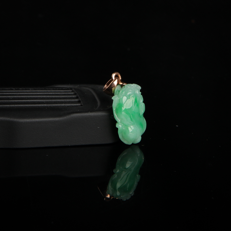 飘翠翡翠貔貅吊坠-红掌柜
