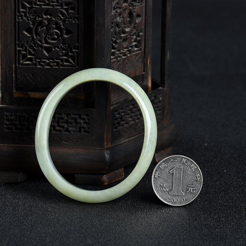 缅甸豆种翡翠贵妃镯-红掌柜