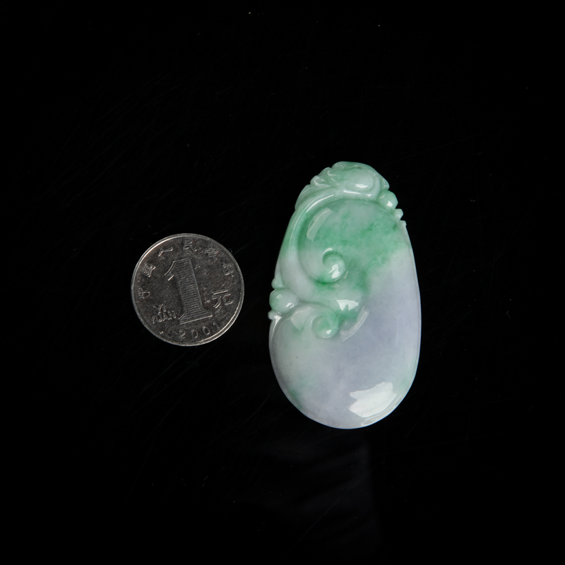 天然翡翠如意吊坠-红掌柜