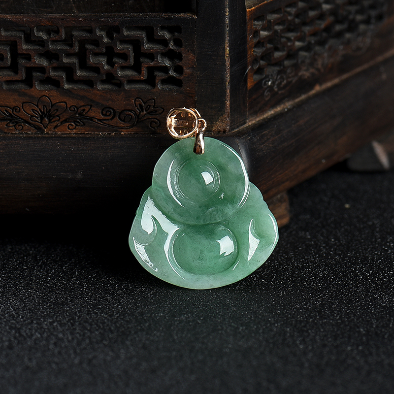翡翠佛吊坠-红掌柜
