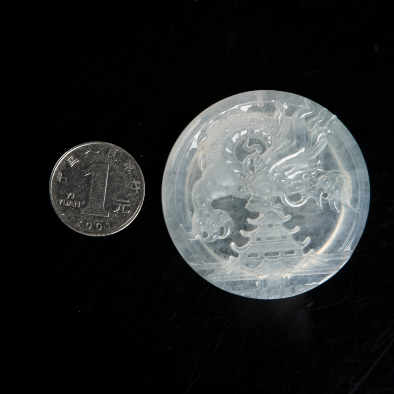 天然翡翠辰龙吊坠-红掌柜