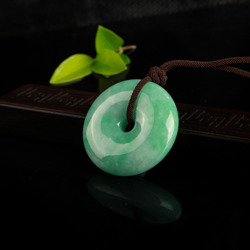 糯种翡翠平安扣吊坠-红掌柜
