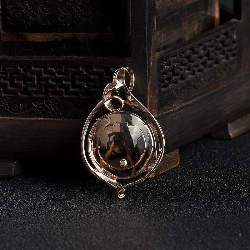 18k糯种翡翠无事牌吊坠-红掌柜