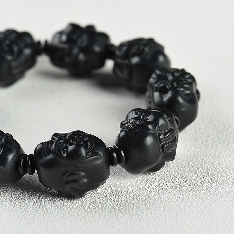 糯种墨翠翡翠手串-红掌柜