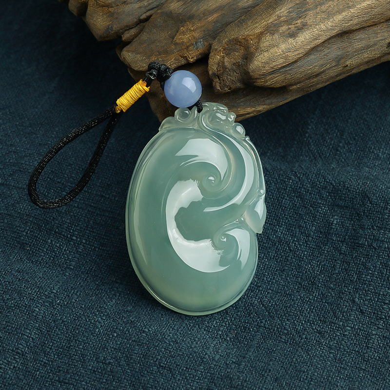 冰糯种翡翠如意吊坠 - 红掌柜珠宝