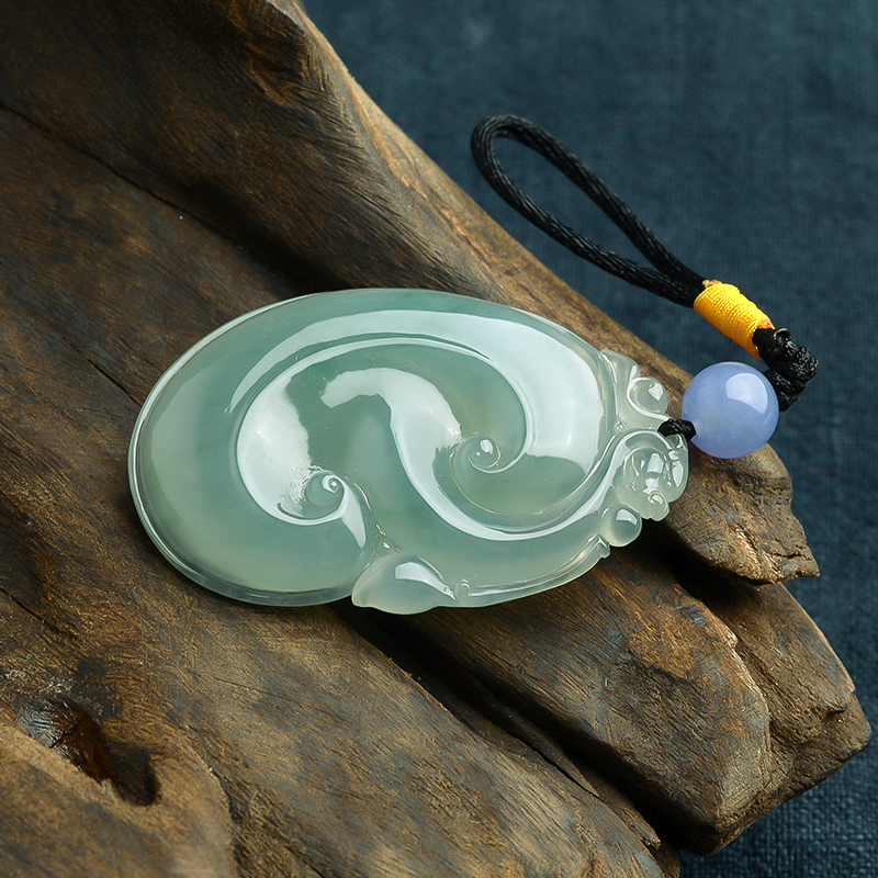 冰糯种如意吊坠 - 红掌柜珠宝