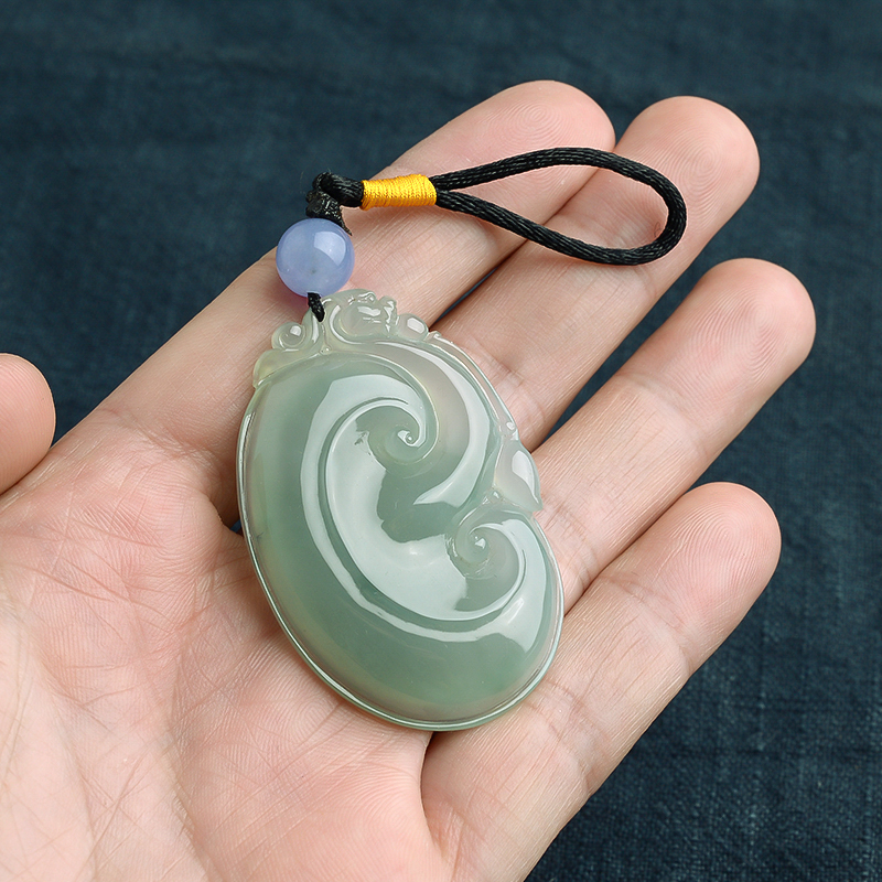 冰糯种翡翠吊坠 - 红掌柜珠宝