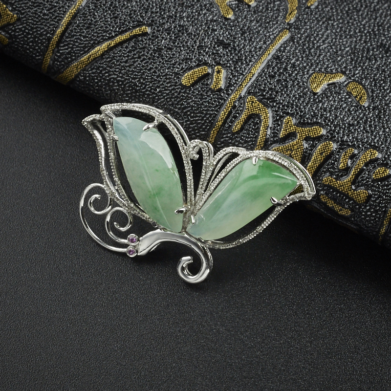 冰糯种翡翠吊坠-红掌柜珠宝