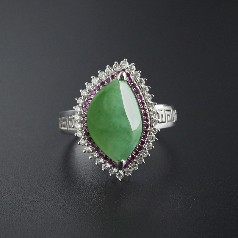 糯种翡翠戒指-红掌柜珠宝