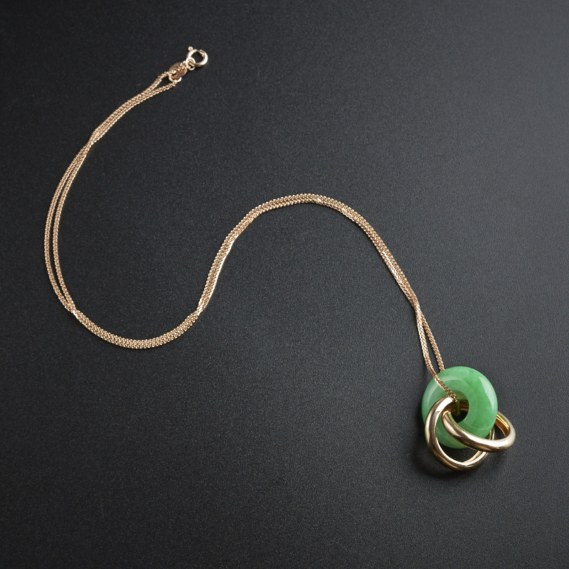 阳绿平安扣吊坠-红掌柜珠宝