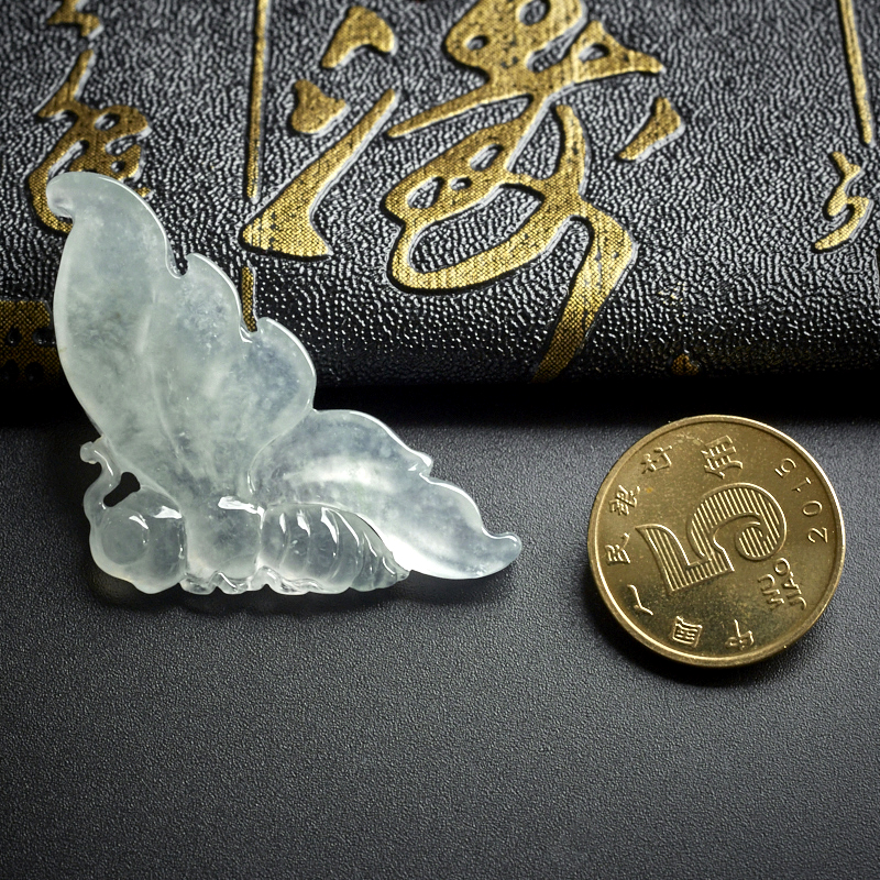 翡翠冰种蝴蝶吊坠 - 红掌柜珠宝