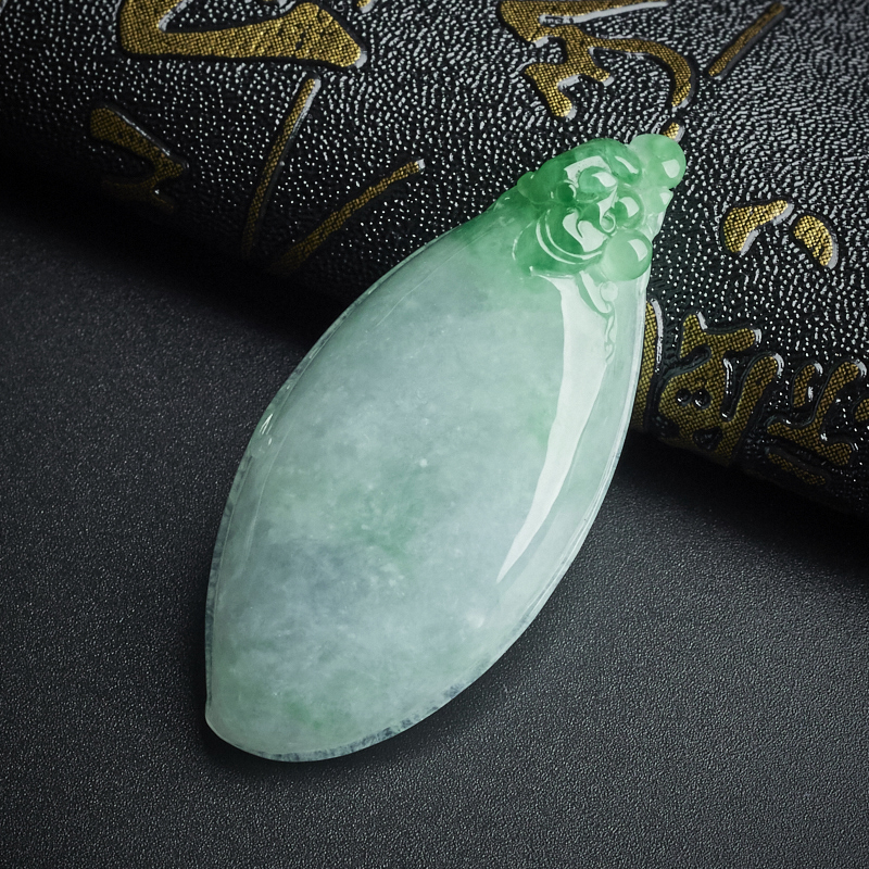 糯种翡翠飘翠福瓜吊坠 - 红掌柜珠宝