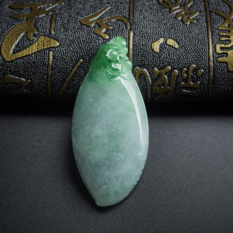 糯种翡翠福瓜吊坠 - 红掌柜珠宝