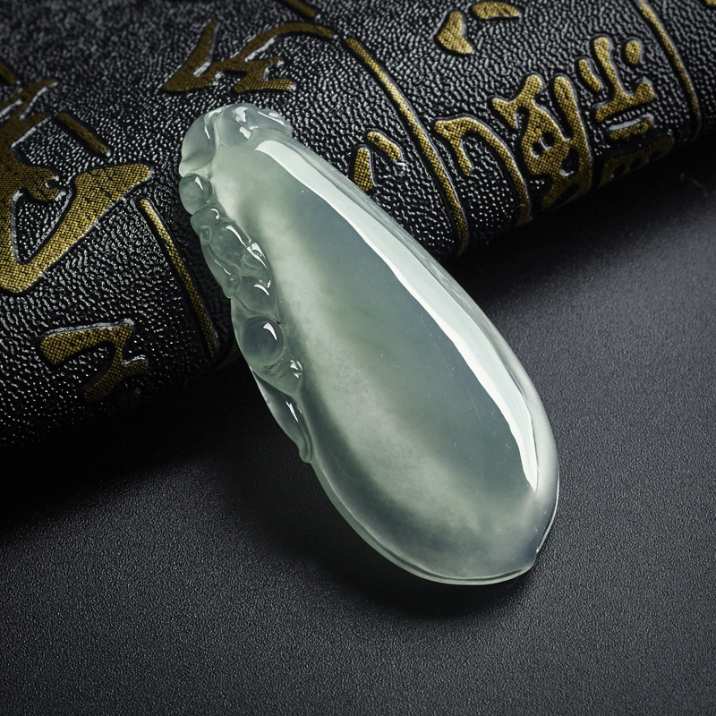 冰种翡翠晴水福瓜吊坠 - 红掌柜珠宝