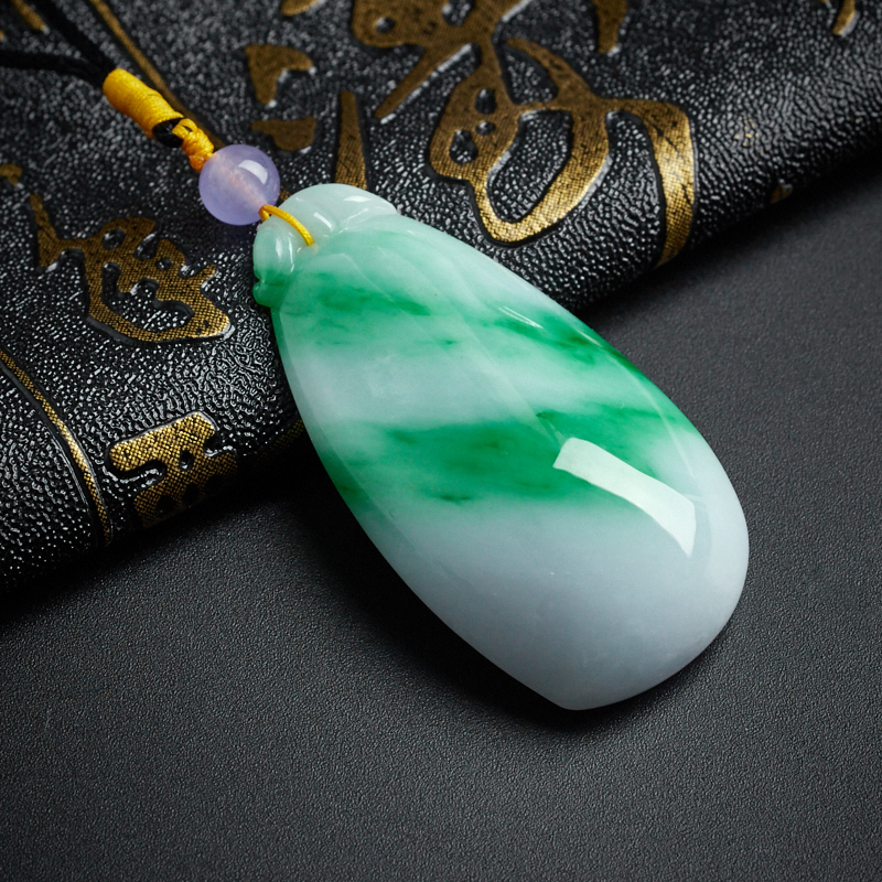 细糯种翡翠福瓜吊坠-红掌柜珠宝
