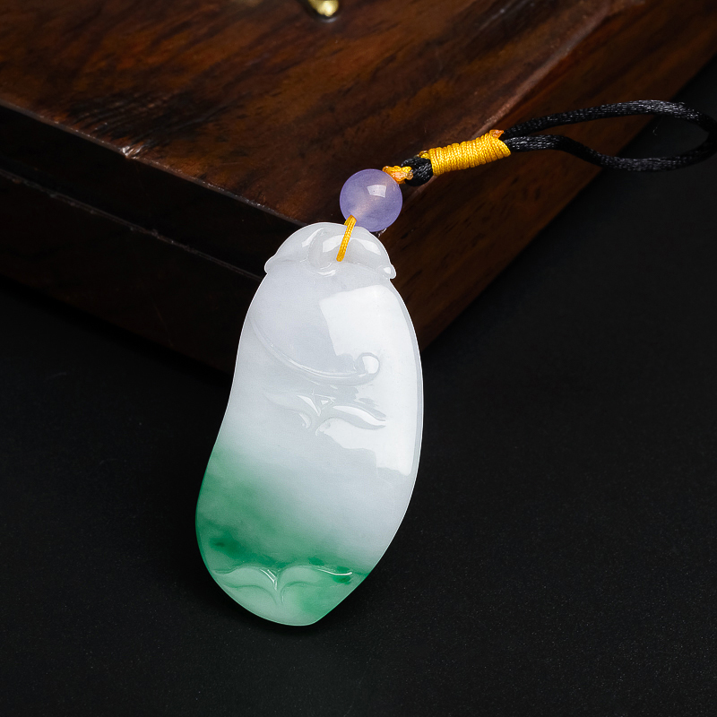 糯种翡翠福瓜吊坠-红掌柜珠宝