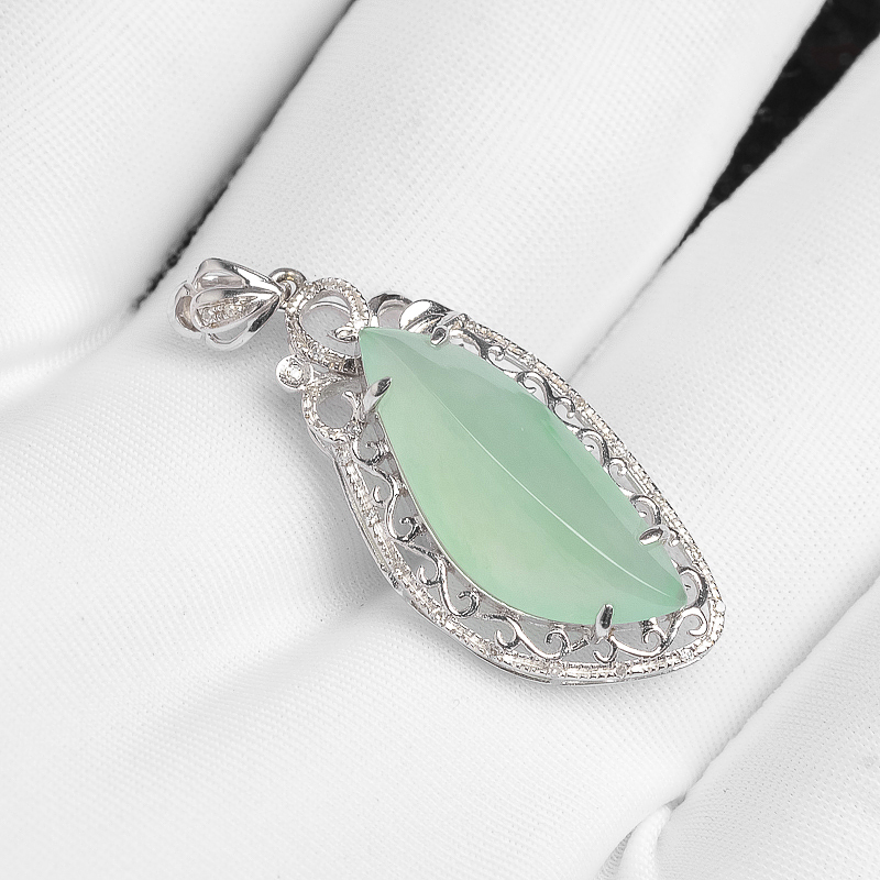 冰种翡翠随形吊坠-红掌柜珠宝