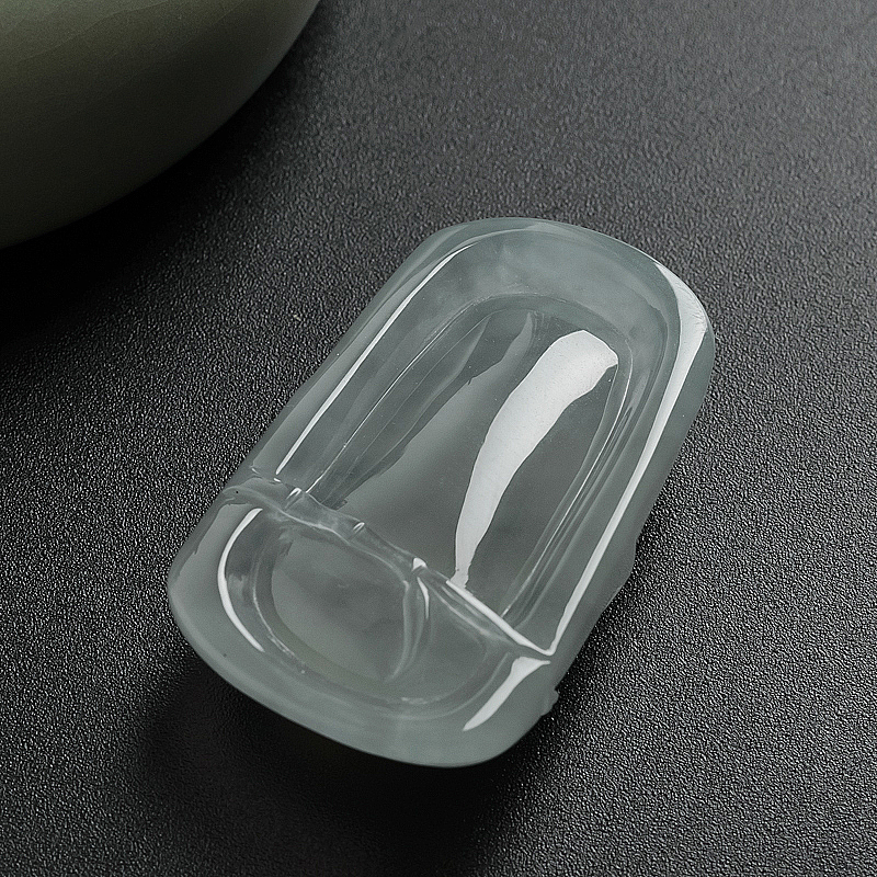 冰种蓝底翡翠竹节吊坠 - 红掌柜珠宝