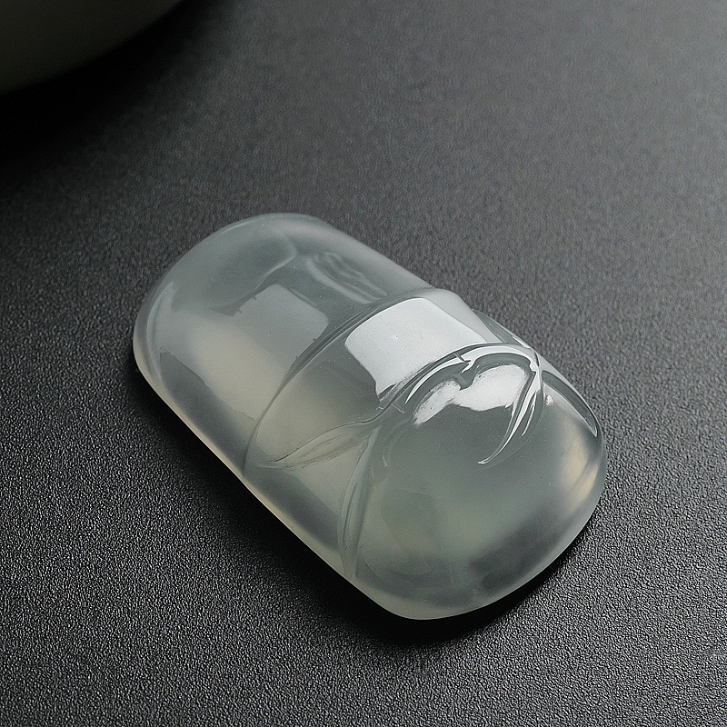 蓝底翡翠竹节吊坠 - 红掌柜珠宝