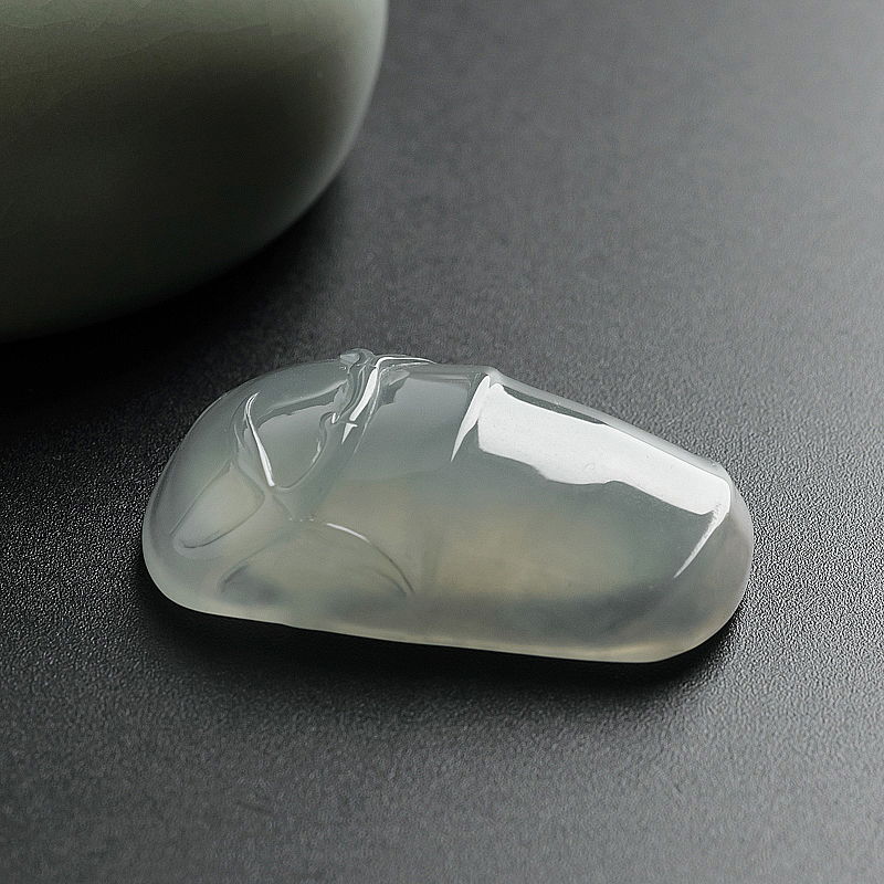 缅甸A货冰种翡翠竹节吊坠 - 红掌柜珠宝