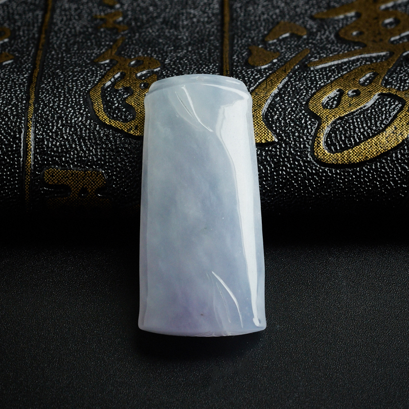 糯种淡紫翡翠节节高吊坠-红掌柜