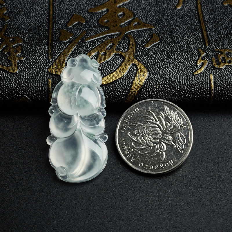 天然翡翠金鱼吊坠-红掌柜