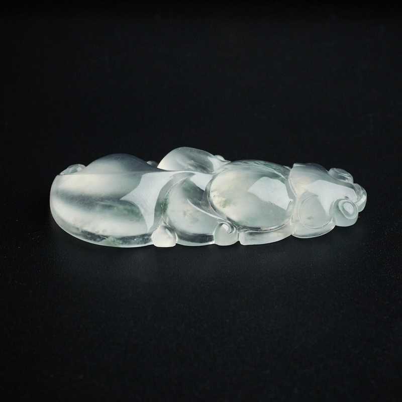 缅甸翡翠金鱼吊坠-红掌柜