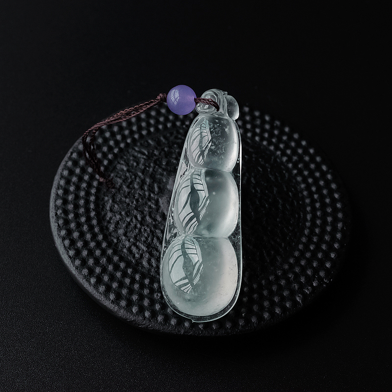 冰种翡翠吊坠-红掌柜