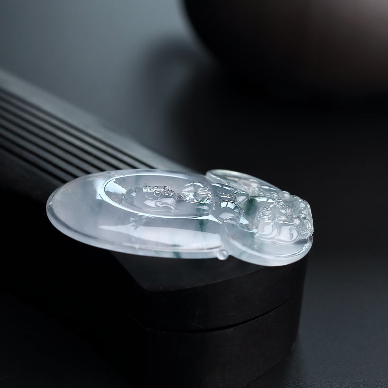 飘花翡翠宝宝佛吊坠 - 红掌柜